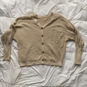 Reversible Cream Sweater with button details